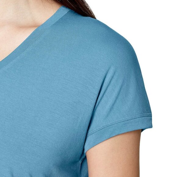 NWT Mondetta Soft Moisture Wicking Dropped Shoulder V-neck T-Shirt - Picture 4 of 7